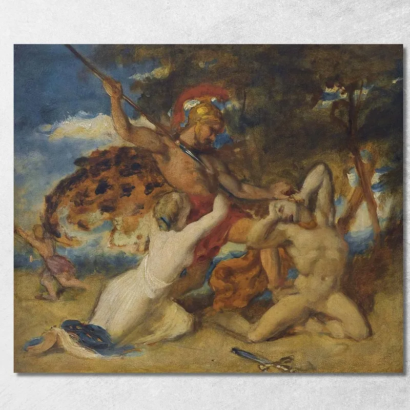 Studio Per La Combattente Che Supplica Per I Vinti William Etty quadro stampa su tela
