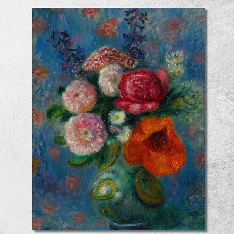 Bouquet Con Papavero William James Glackens quadro stampa su tela