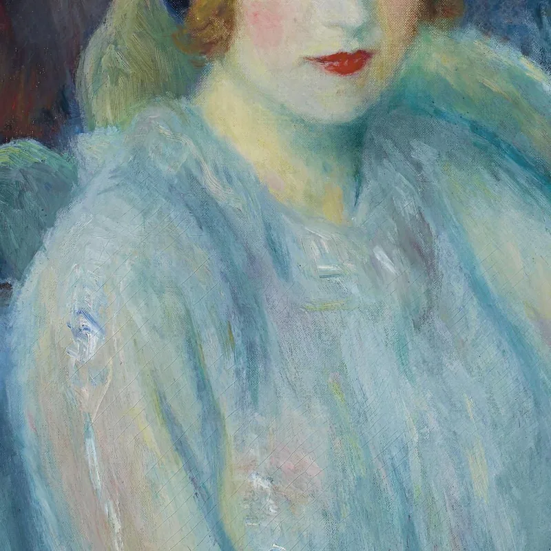 Café Lafayette : Portrait De Kay Laurell William James Glackens