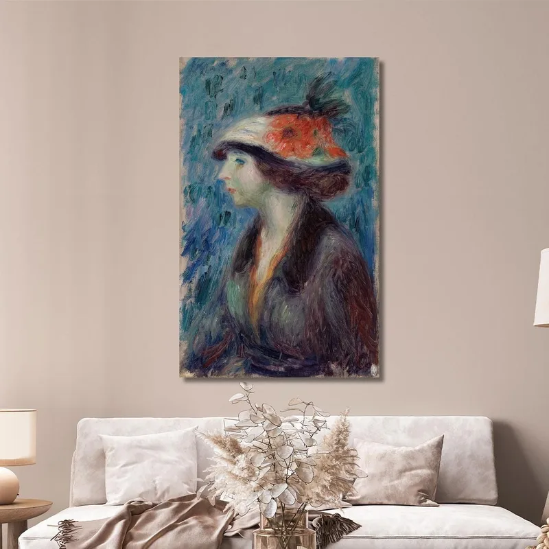Fille Au Chapeau Fleuri William James Glackens