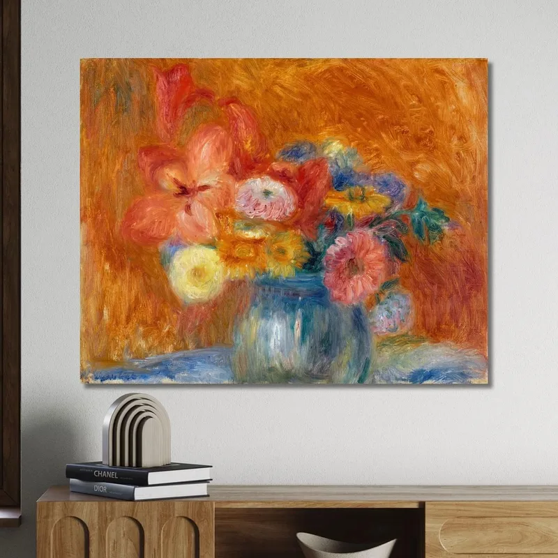 Cuenco Verde Con Flores William James Glackens