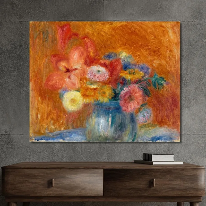 Cuenco Verde Con Flores William James Glackens