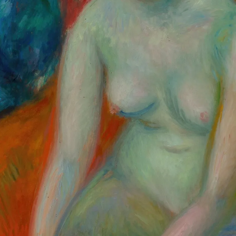 Nu Enfilant Un Bas / Nu Aux Cheveux Roux William James Glackens