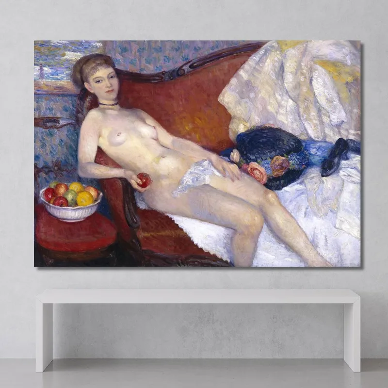 Nu Avec Une Pomme William James Glackens
