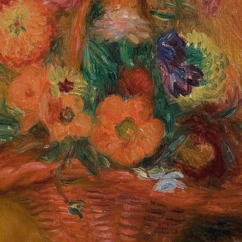 Panier Rouge De Zinnias William James Glackens