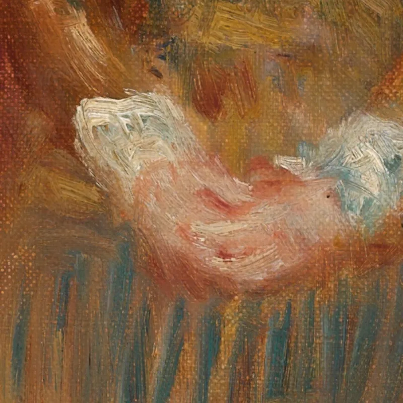 Frau Die Auf Rotem Sofa Sitzt William James Glackens