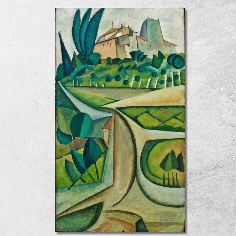 Manhufe Landscape Amadeo de Souza-Cardoso canvas print