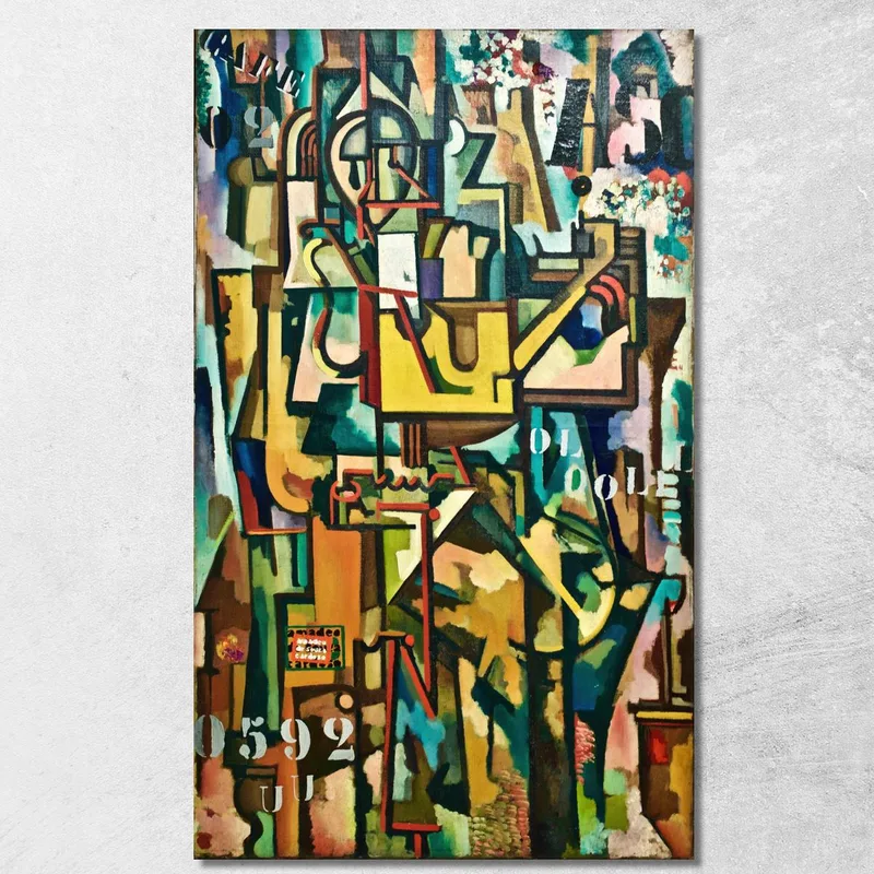 Metallic Vibrations Mechanical Geometric Splendor Amadeo de Souza-Cardoso canvas print