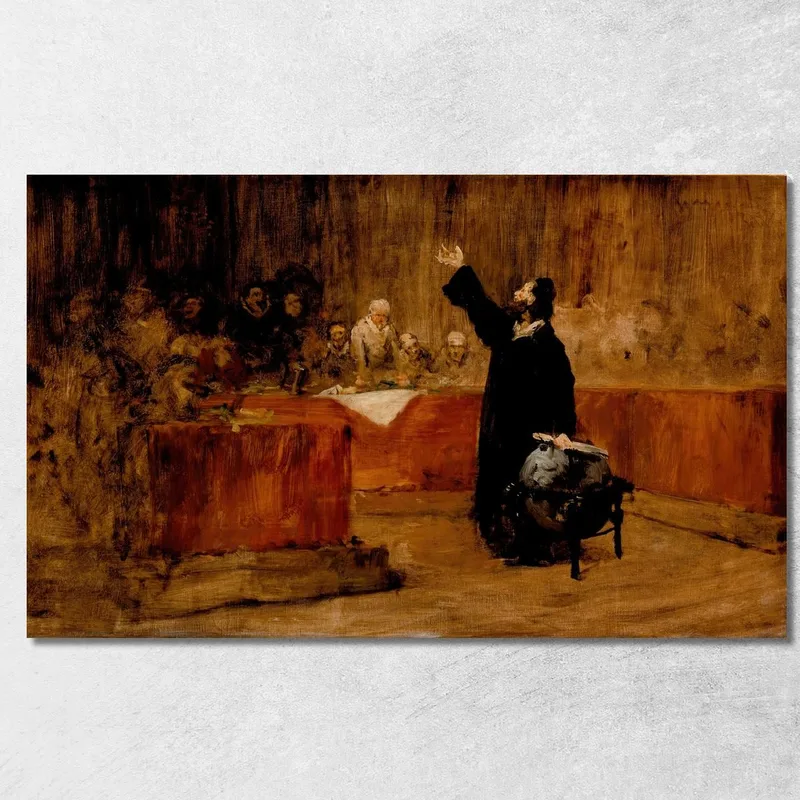 Cristoforo Colombo Davanti Al Concilio Di Salamanca William Merritt Chase quadro stampa su tela