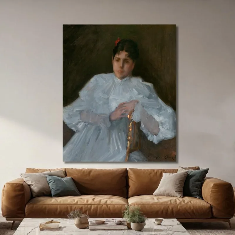 Mädchen In Weiß William Merritt Chase