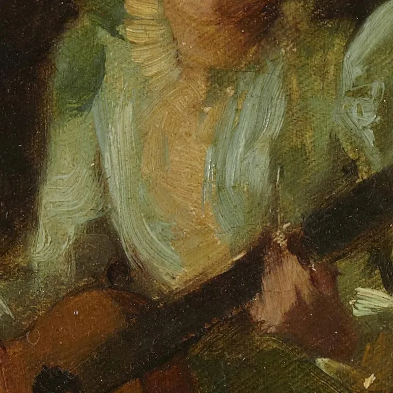 Dame Spielt Gitarre William Merritt Chase