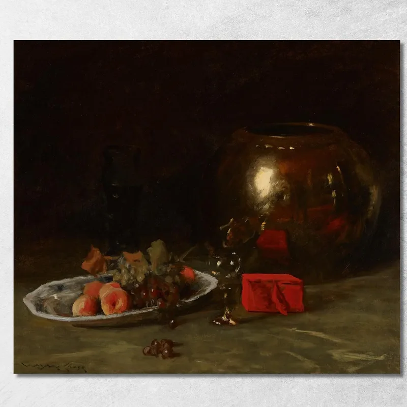 Die Große Messingschale William Merritt Chase drucken auf leinwand
