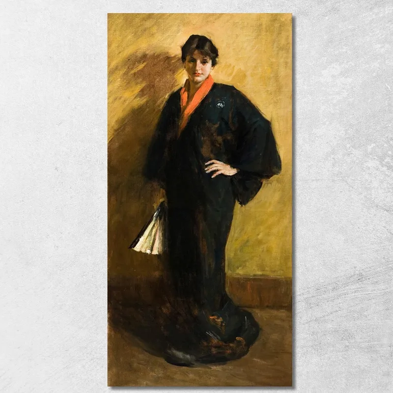Der Blaue Kimono William Merritt Chase drucken auf leinwand