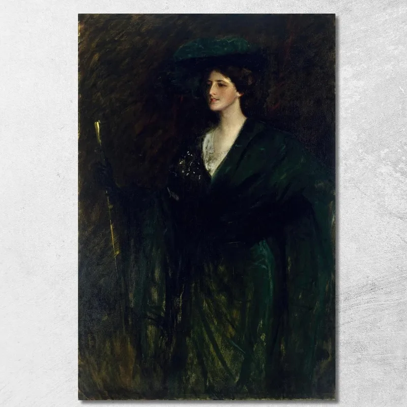 Die Smaragd-Lady William Merritt Chase drucken auf leinwand
