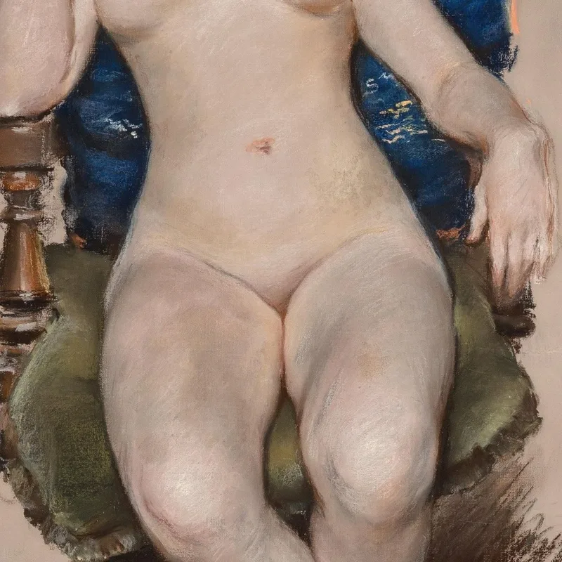 Nu Sans Titre Se Reposant Sur Une Chaise William Merritt Chase