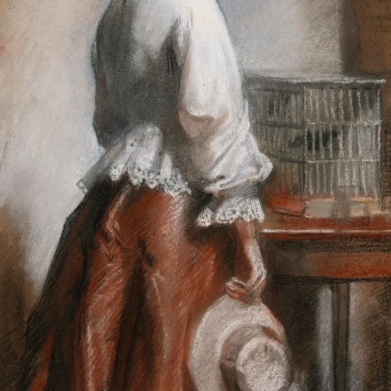 Dame Mit Vogelkäfig William Orpen