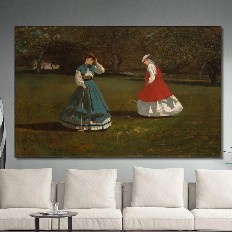 Eine Partie Krocket Winslow Homer