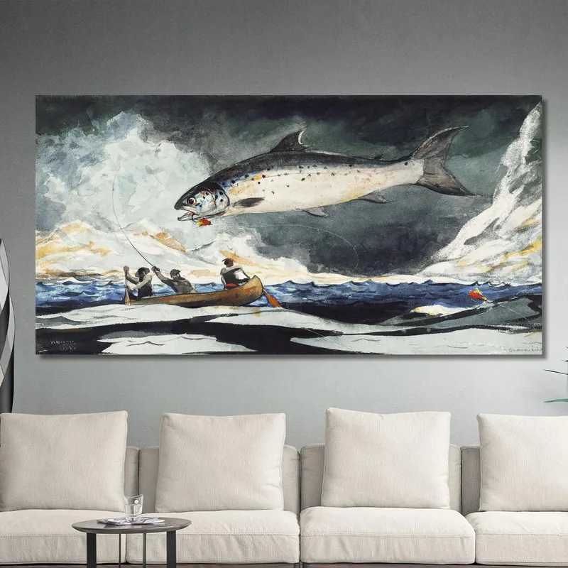 Una Bella Piscina Sul Fiume Saguenay Winslow Homer quadro stampa su tela