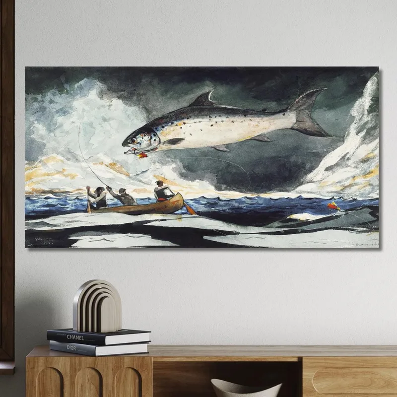 Una Bella Piscina Sul Fiume Saguenay Winslow Homer quadro stampa su tela