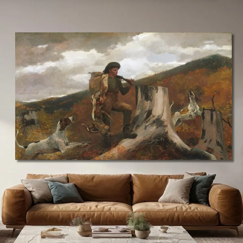 Un Cacciatore E Cani Winslow Homer