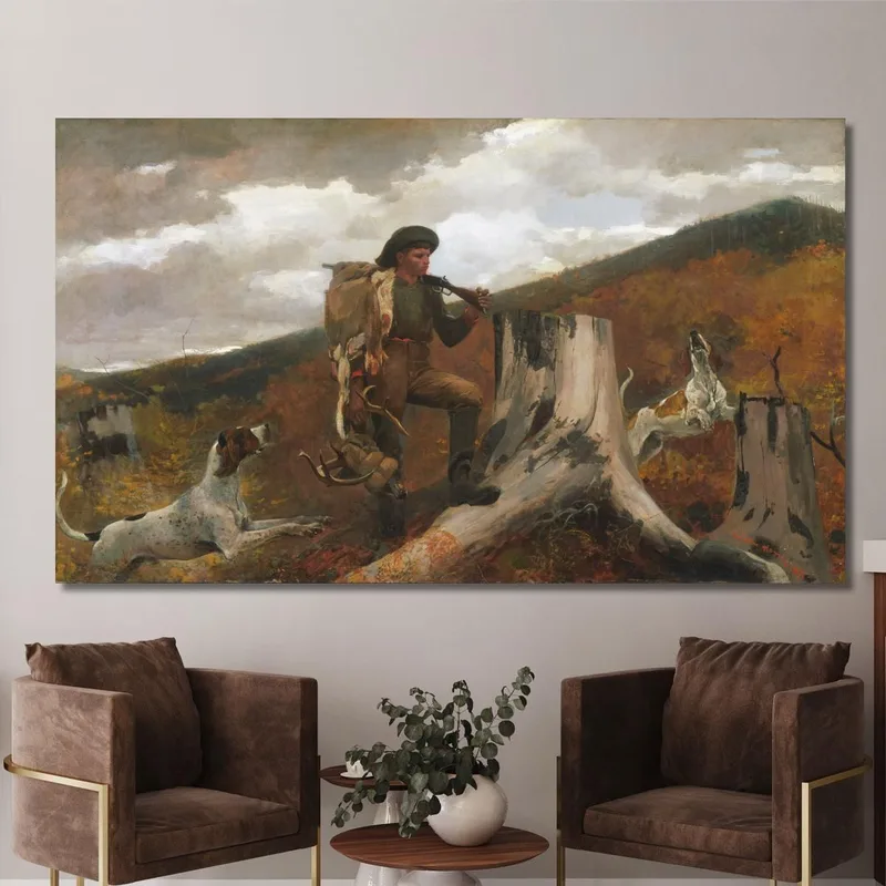 Un Cacciatore E Cani Winslow Homer
