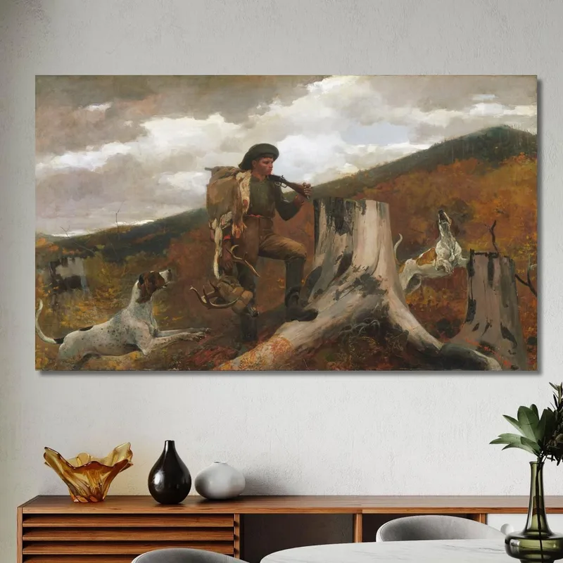 Un Cacciatore E Cani Winslow Homer