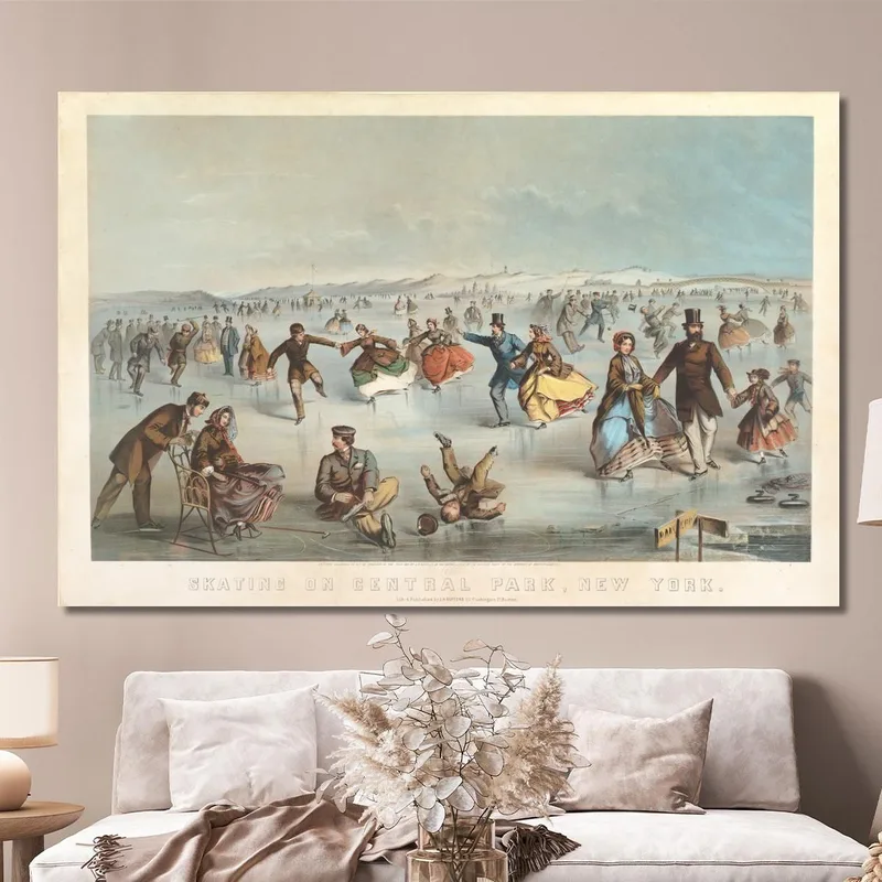 Schlittschuhlaufen Im Central Park New York Winslow Homer