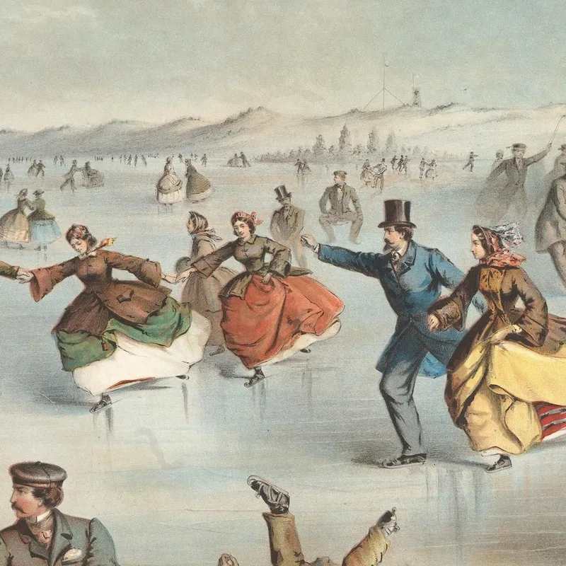 Schlittschuhlaufen Im Central Park New York Winslow Homer