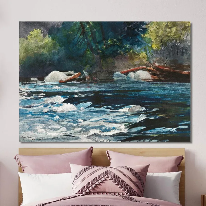 Le Rapide Del Fiume Hudson Adirondacks Winslow Homer