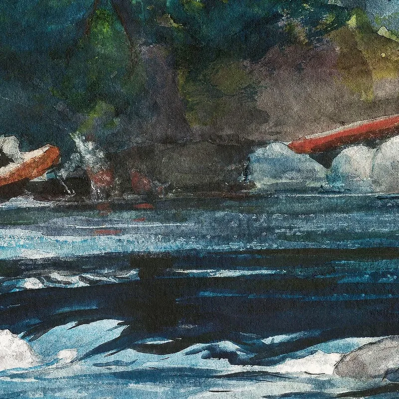 Le Rapide Del Fiume Hudson Adirondacks Winslow Homer