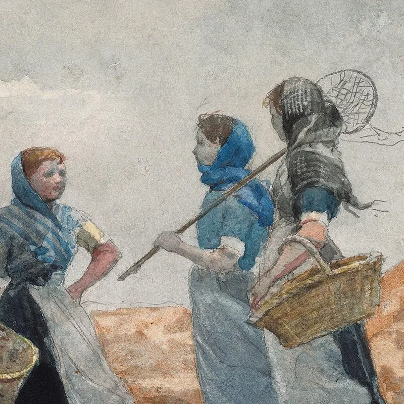 Drei Fischermädchen Tynemouth Winslow Homer
