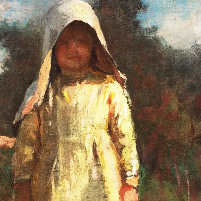Deux Filles Avec Des Sunbonnets Dans Un Champ Winslow Homer