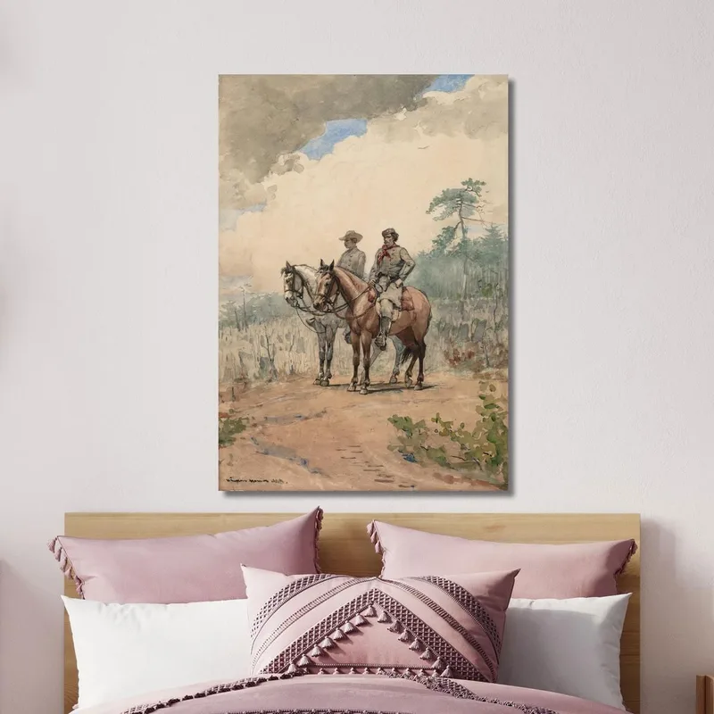 Due Scout Winslow Homer quadro stampa su tela