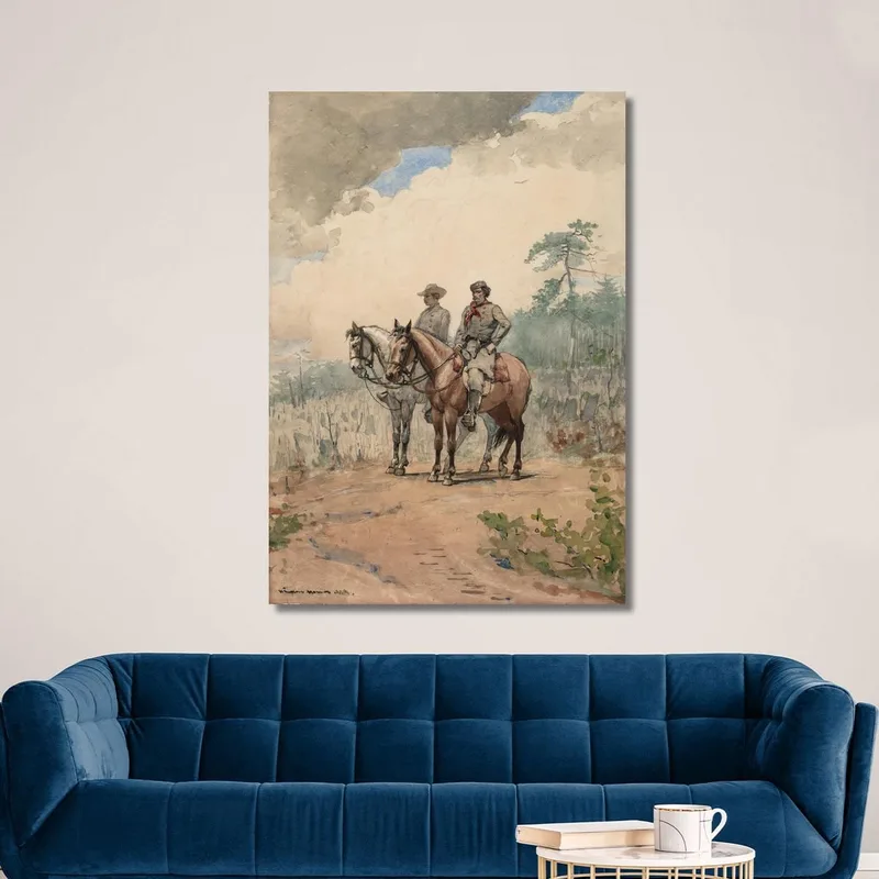 Due Scout Winslow Homer quadro stampa su tela