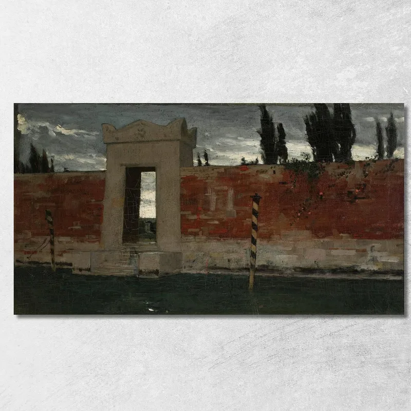 Schizzo Del Cimitero Di Venezia Władysław Czachórski quadro stampa su tela