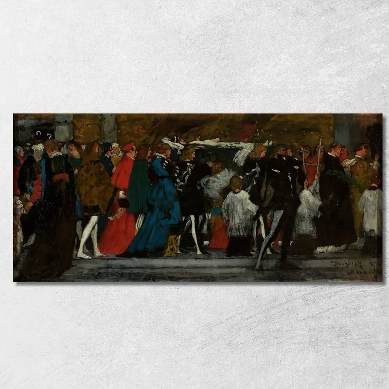 Funerali Di Giulia Władysław Czachórski quadro stampa su tela