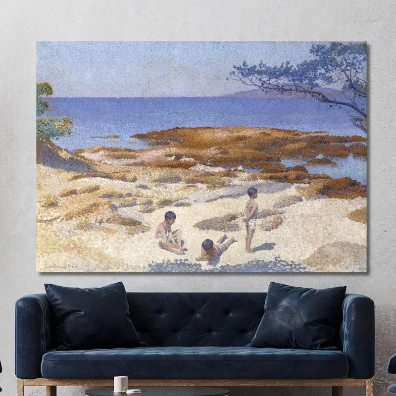 Beach At Cabasson Henri Edmond Cross