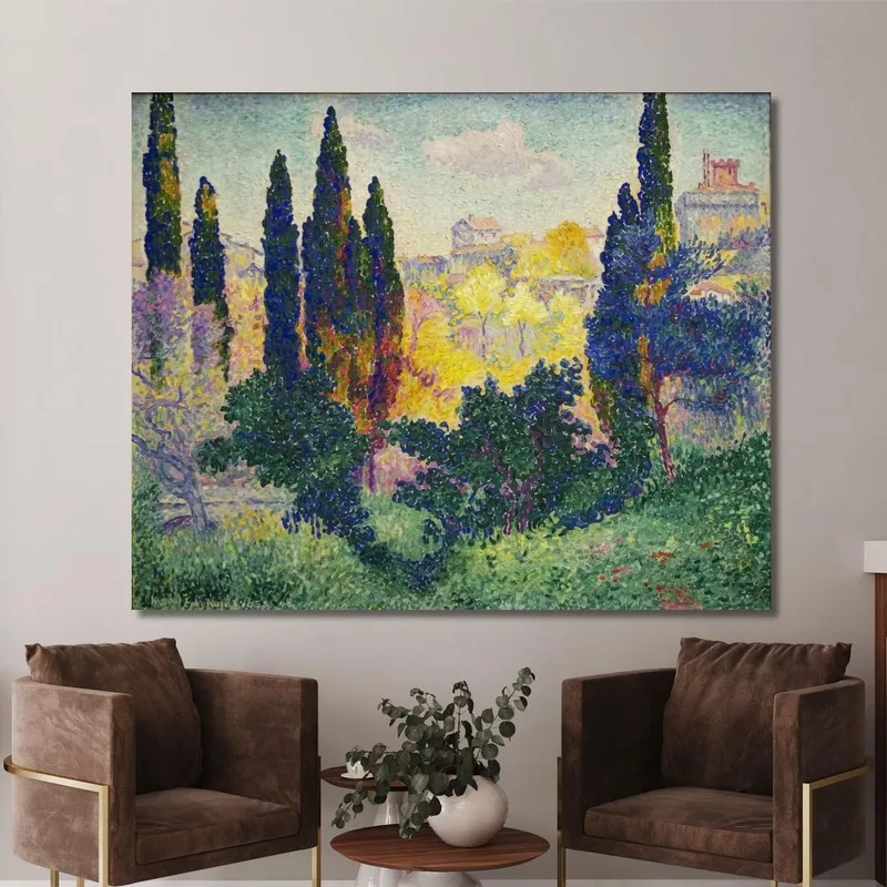 The Cypresses In Cagnes Henri Edmond Cross