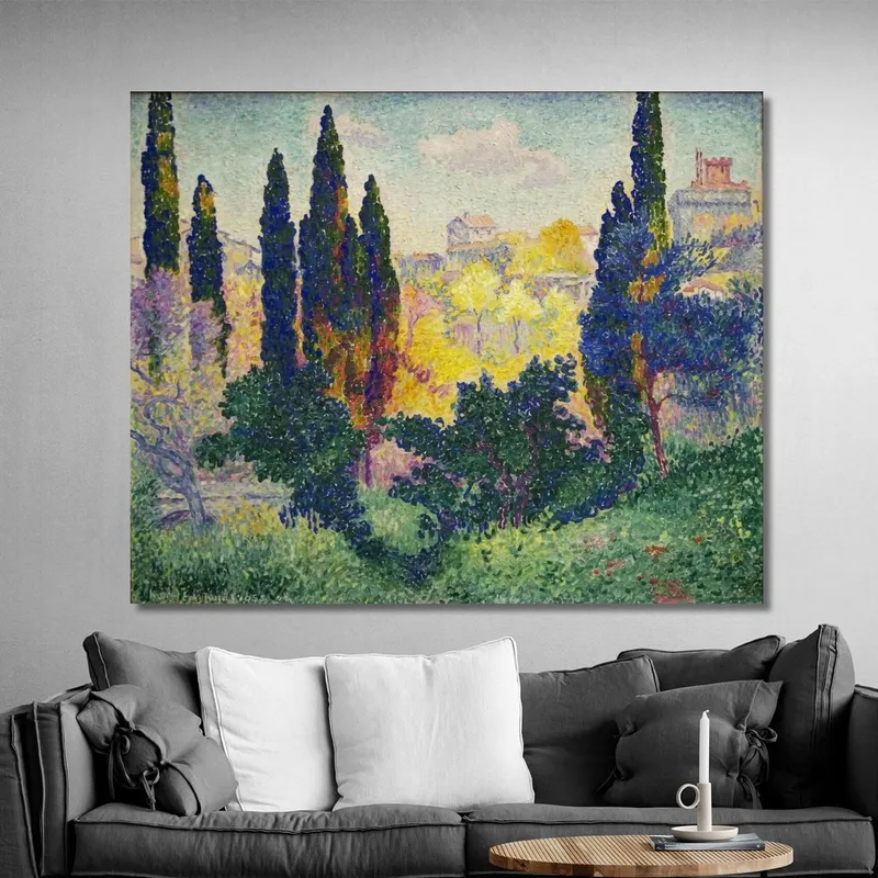 The Cypresses In Cagnes Henri Edmond Cross