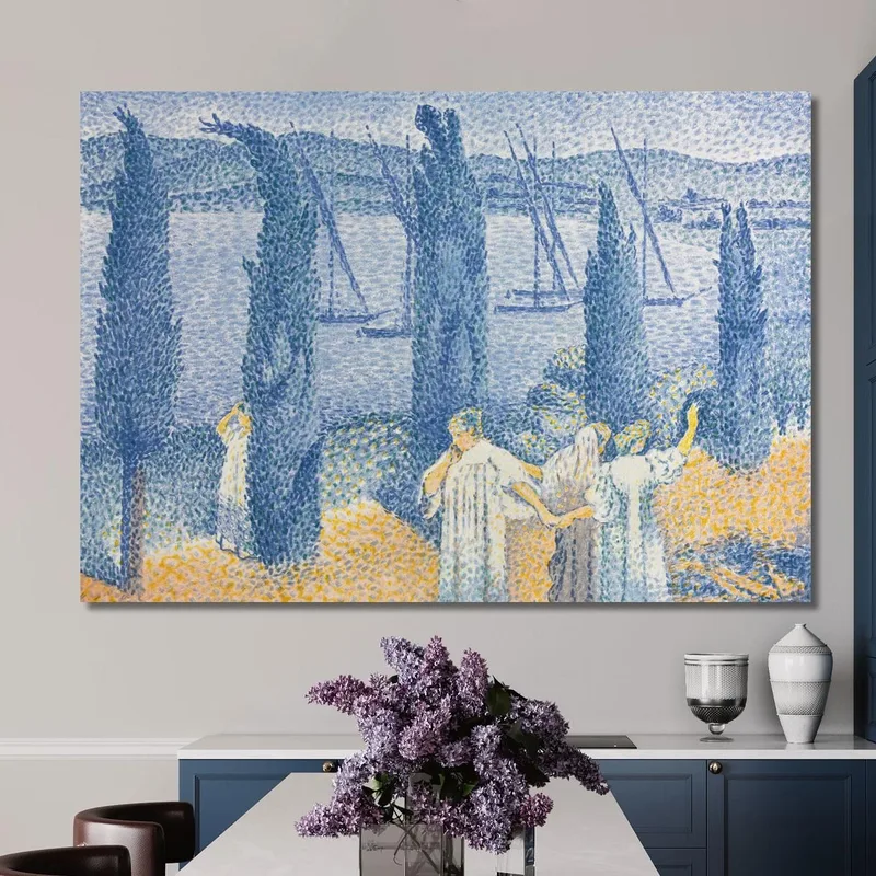 The Promenade Landscape With Cypresses Henri Edmond Cross