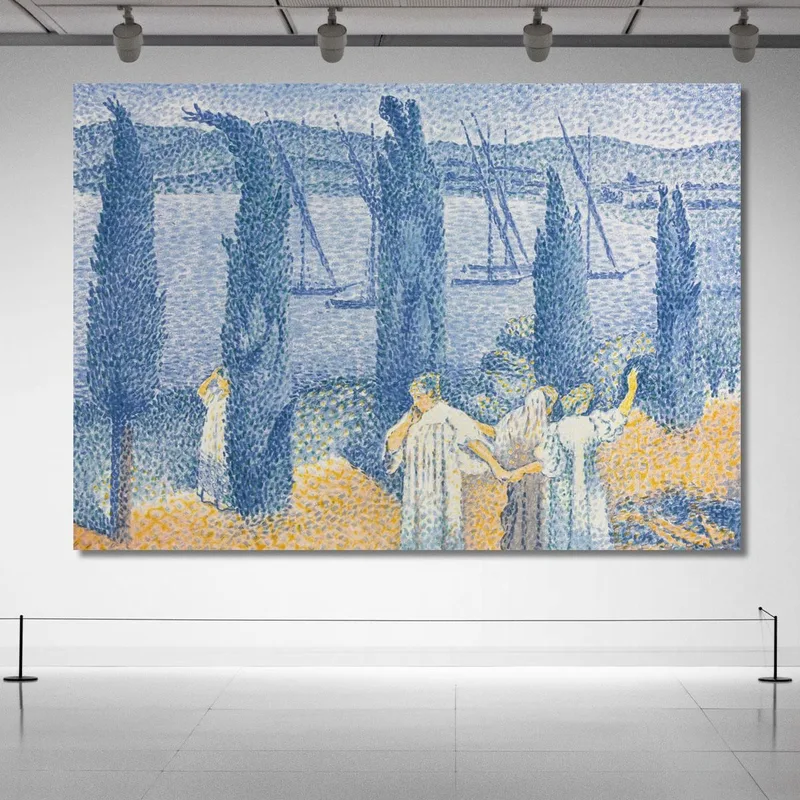 The Promenade Landscape With Cypresses Henri Edmond Cross