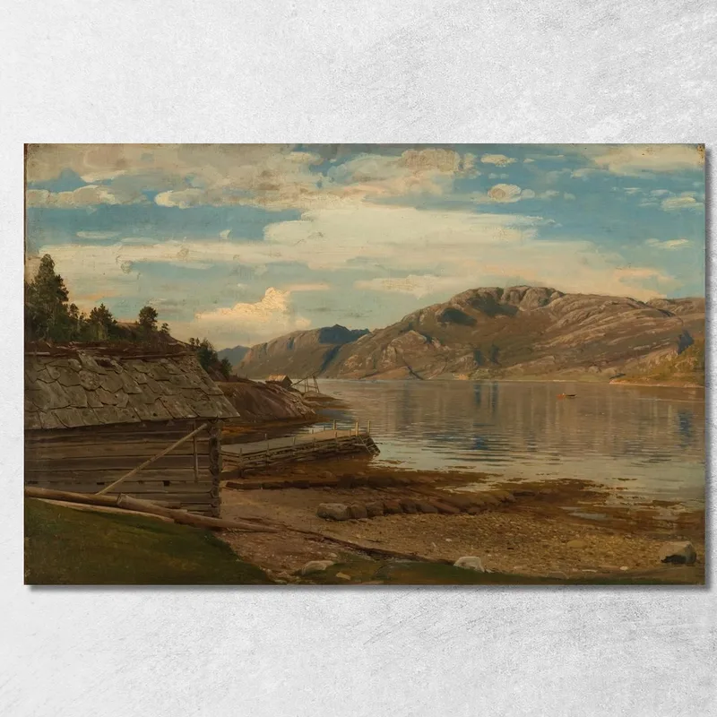 Abend Bei Ænes Kvinnherad Amaldus Nielsen drucken auf leinwand
