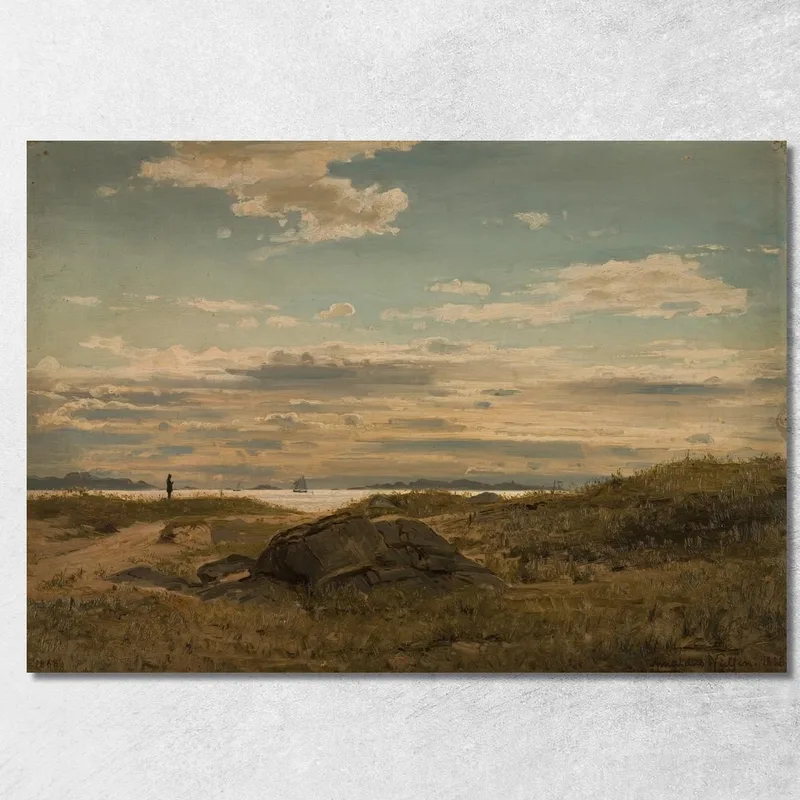 Dal Fiordo Di Manne Amaldus Nielsen quadro stampa su tela