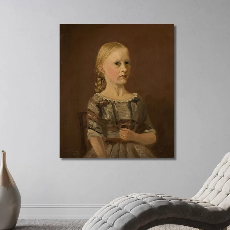 Portrait De La Cousine De L'Artiste Mme Caterine Kamstrup 12 Ans Amaldus Nielsen