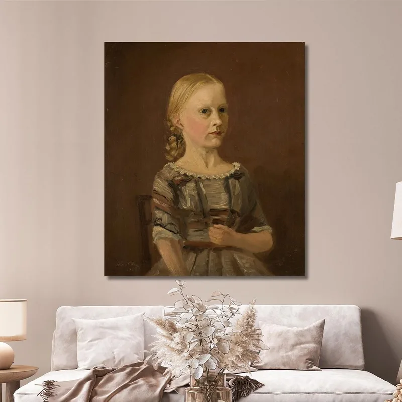 Portrait De La Cousine De L'Artiste Mme Caterine Kamstrup 12 Ans Amaldus Nielsen