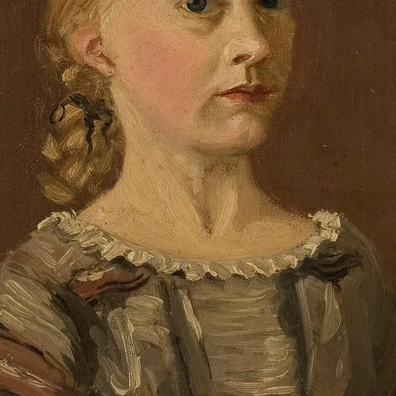 Portrait De La Cousine De L'Artiste Mme Caterine Kamstrup 12 Ans Amaldus Nielsen