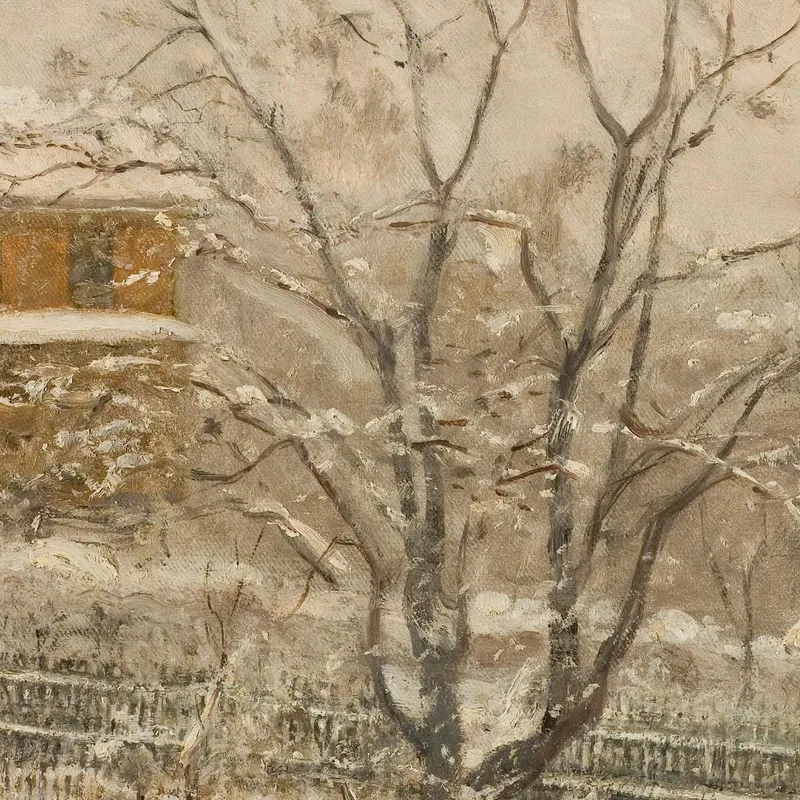 Neige Fondue. Depuis La Fenêtre De L'Atelier 2 Amaldus Nielsen