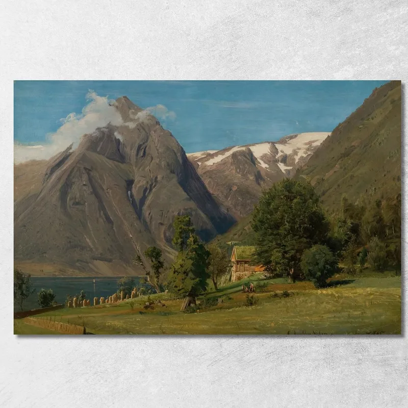 Sommertag In Balestrand Amaldus Nielsen drucken auf leinwand