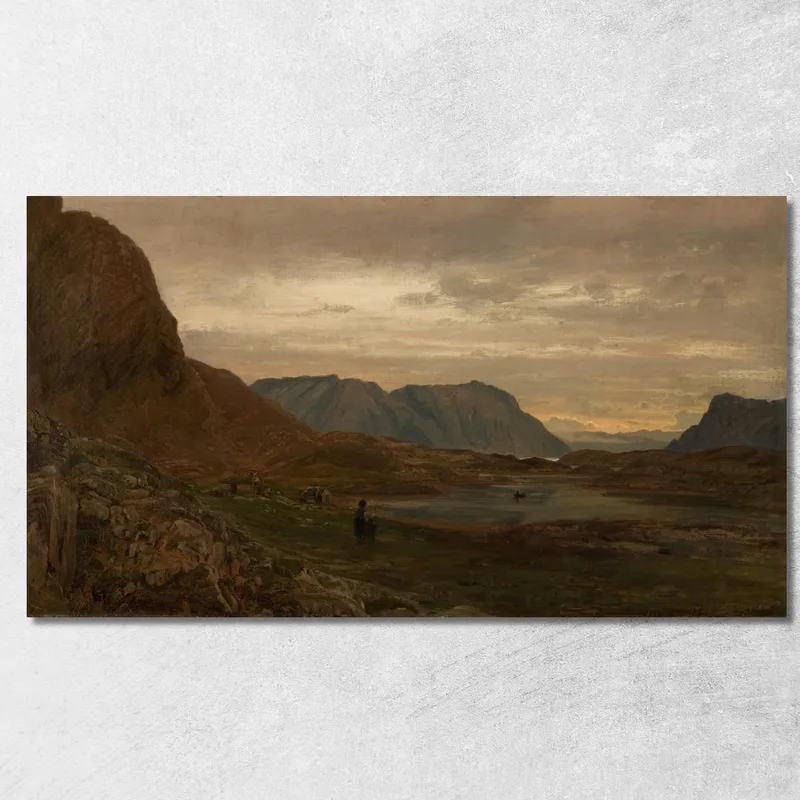 Stavenes, Sognefjord Amaldus Nielsen drucken auf leinwand