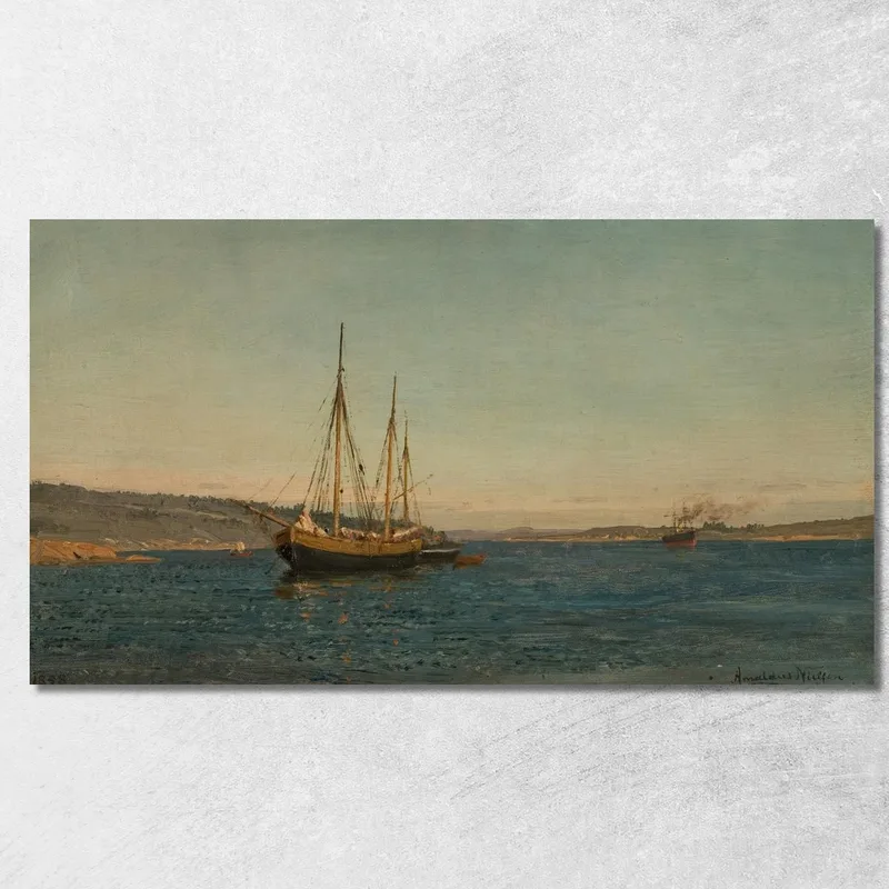 Schwedische Fischer Auf Den Hvaler-Inseln Amaldus Nielsen drucken auf leinwand